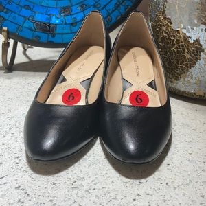 Leather wedge shoes 👠